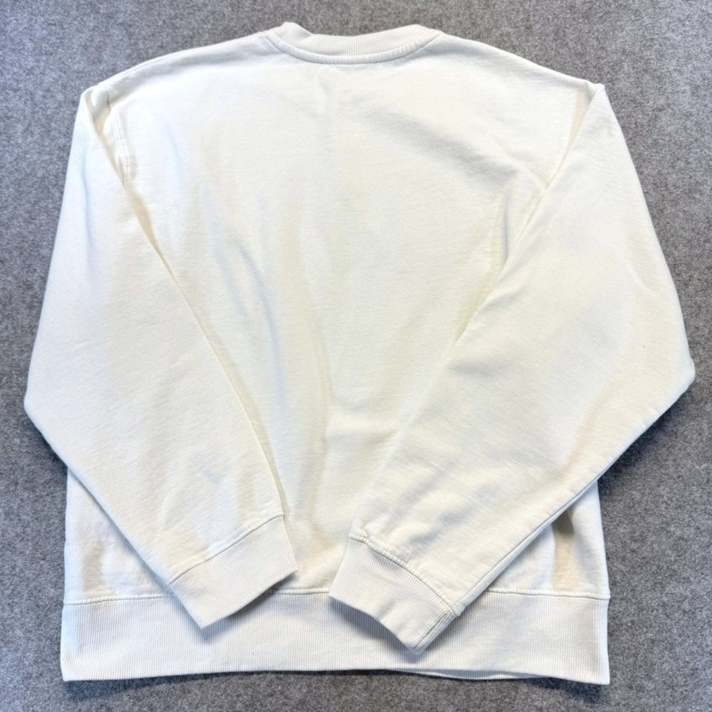 Gap Crewneck Sweatshirt XL Cream White Embroidered Logo Preppy Retro VTG Style - Picture 6 of 6